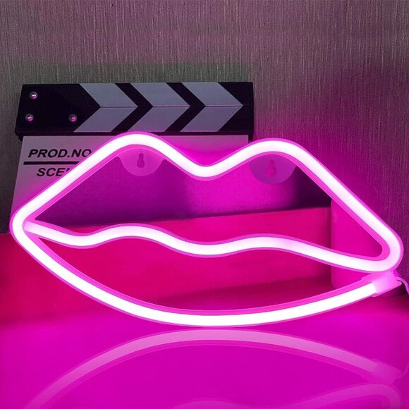 neon signs for wall decorcute LED neon lips sign lip shaped neon lights - Picture 7 of 9
